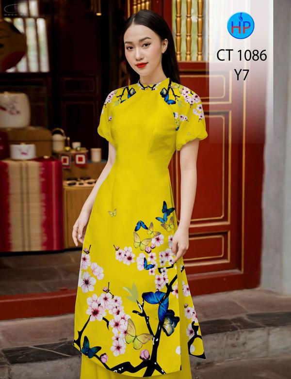 Vải Áo Dài Hoa Đào AD CT1086 8